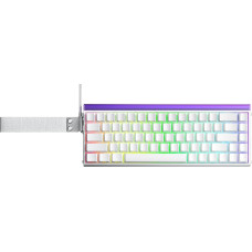 Aula klawiatura gasket HERO68 HE WHITE+PURPLE Meteor switch RGB