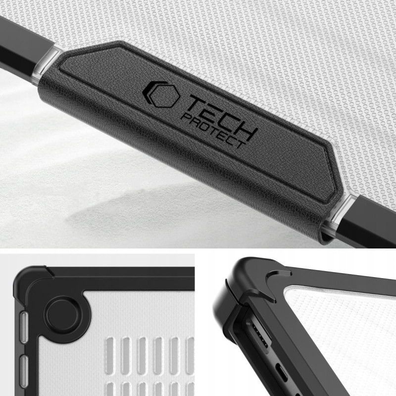 4Kom.pl TECH-PROTECT SMARTSHELL PRO MACBOOK PRO 14 M1 / M2 / M3 / M4 / M5 2021-2025 BLACK/CLEAR