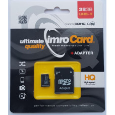 Imro MICROSD10/32G UHS-3 ADP memory card 32 GB MicroSDHC Class 10 UHS-III