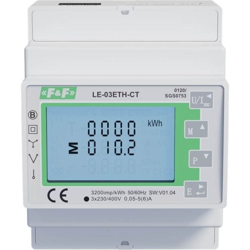 FF Licznik zużycia energii 3-fazowy LE-03ETH-CT