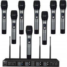 DNA RV-8 zestaw bezprzewodowy 8x bateryjny mikrofo