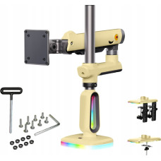 Blow F7-XD Sunrise Yellow Podświetlenie RGB Gamingowy mocny uchwyt biurkowy do dużych monitorów 32-60 cali