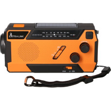 Extralink RADIO AWARYJNE SOLARNE Z KORBKĄ DYNAMO POWERBANK 4000MAH Z LATARKĄ SOS SR-4000