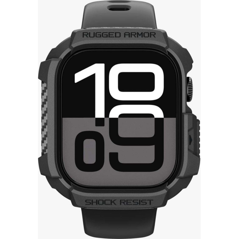 Spigen Rugged Armor 2, matte black - Apple Watch 11 46mm