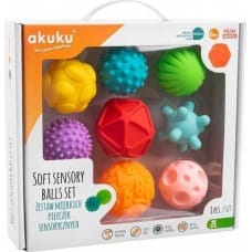Akuku AKUKU Zestaw Miękkich Piłeczek Sensorycznych