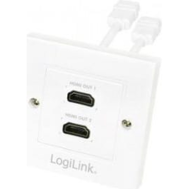 Logilink Gniazdo natynkowe 2x HDMI Białe (AH0015)