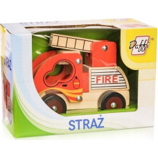 Daffi Daffi Drewniane auto straż pożarna - Drewniany wóz strażacki