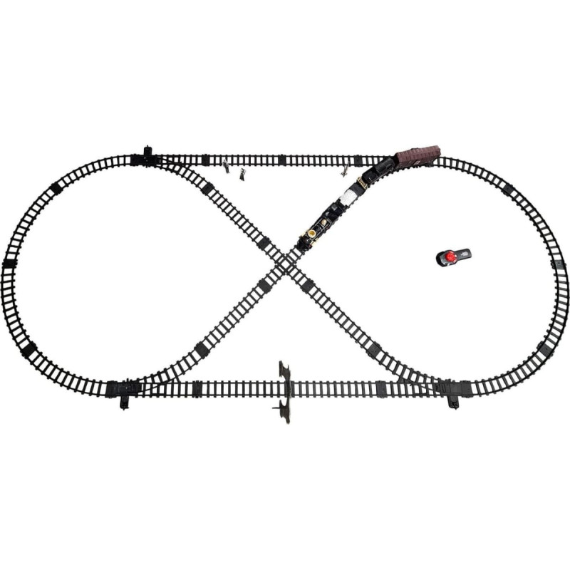 1Dea.me Zdalnie sterowana Kolejka Retro dla dzieci 5+ Tor 247 cm + Pilot 2,4 GHz + Dźwięki Światła + Funkcja Dymu