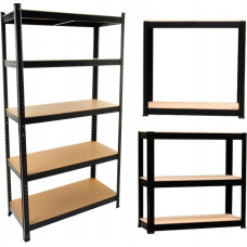 Funfit Regał metalowy magazynowy 180x90x40 cm czarny