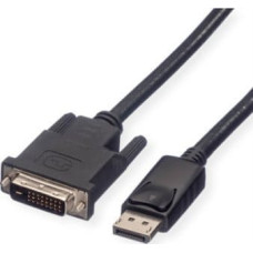 Roline Kabel Roline ROLINE Kabel DisplayPort męski DP - DVI męski (24+1), LSOH, czarny, 1,5 m
