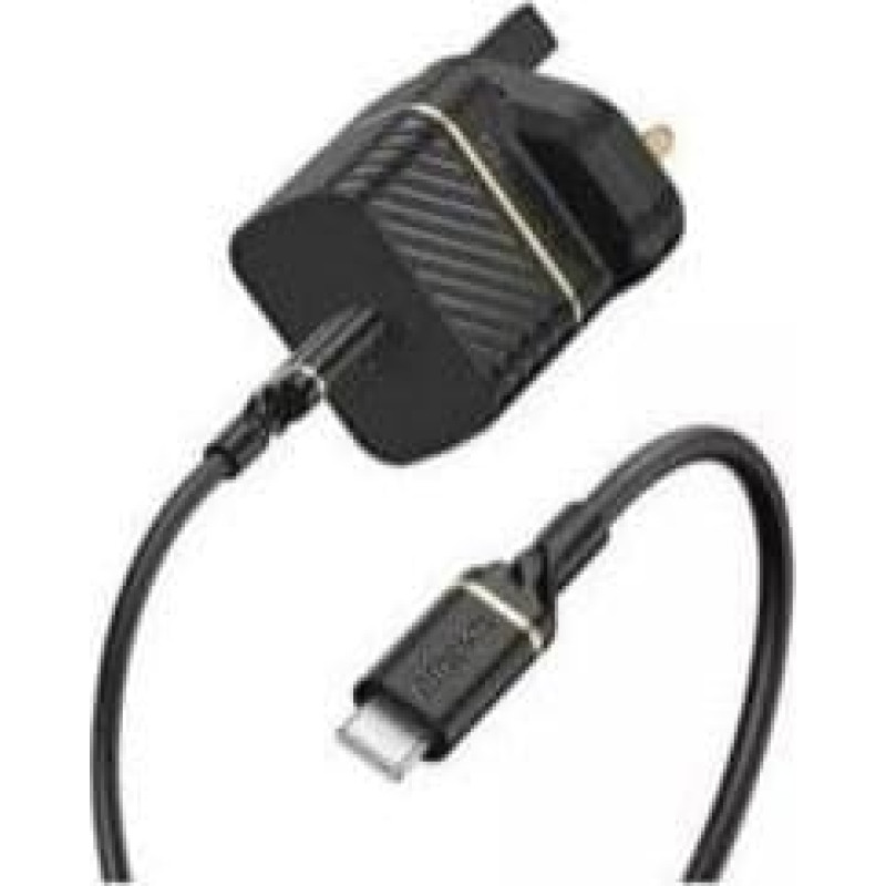Baseus Ładowarka sieciowa Otterbox UK Wall Charger USB-C 20W + kabel USB-C/USB-C czarny/black