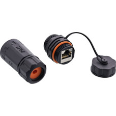 Inline InLine® Patch cable connector set Cat.6A, waterproof IP68, connector for industrial applications, with dust cap