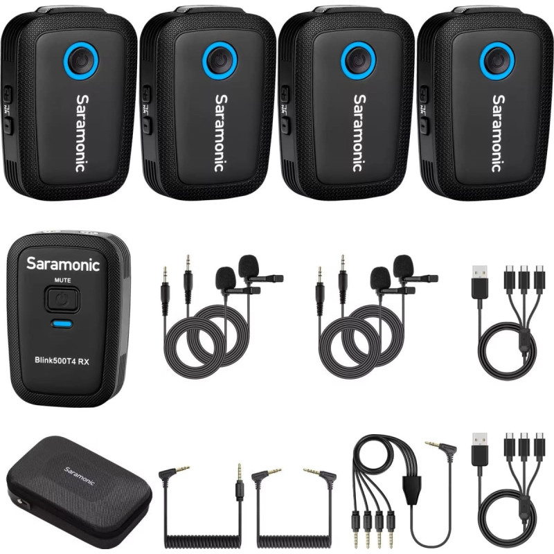 Saramonic Blink500 T4 MIKROFONY BEZPRZEWODOWE KRAWATOWE DO APARATU KAMER