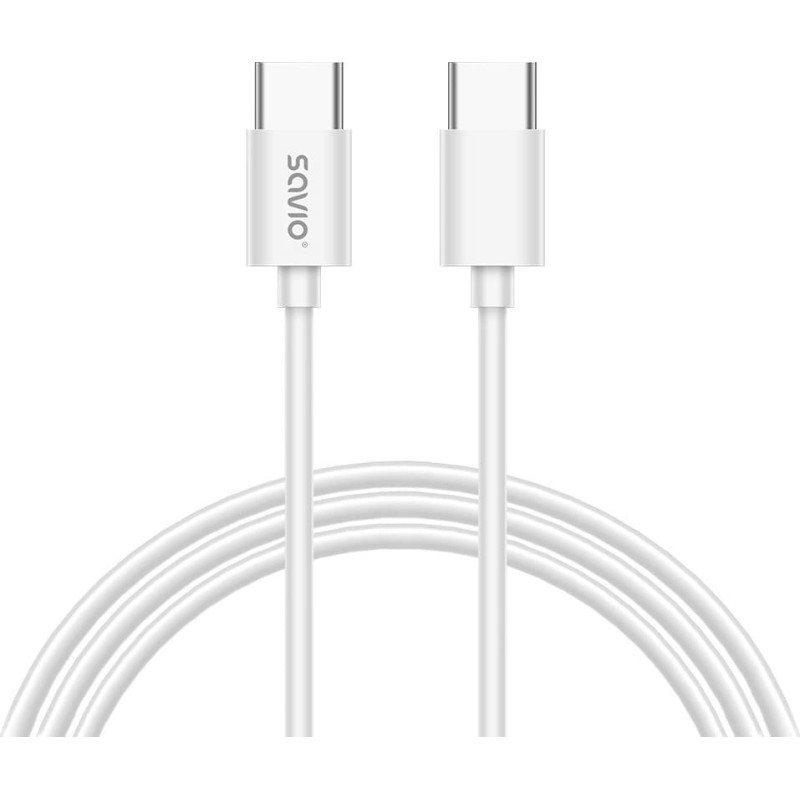 Savio LA-10 Ładowarka sieciowa 30W Quick Charge, Power Delivery 3.0, Biała + Kabel