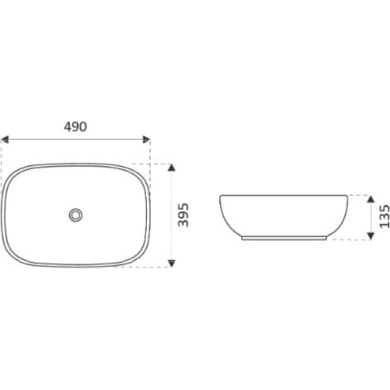Makita AQ.448-0231149 / AQUAFORM / ASTURIA / UMYWALKA NABLATOWA 490X395X135  / CE-U-023-11-49