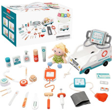 Leantoys Zestaw Ratunkowy Dla Małego Ratownika Akcesoria Drewno 22El