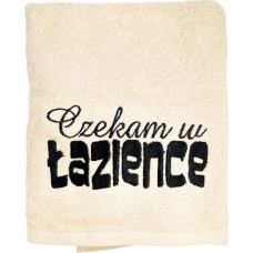 MCD Ręcznik beżowy. Czekam w łazience