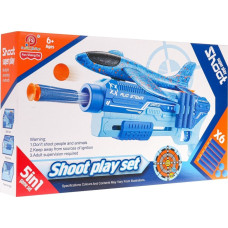Leantoys Pistolet z Wyrzutnią Samolotową 5w1 Niebieski EDUKAMP