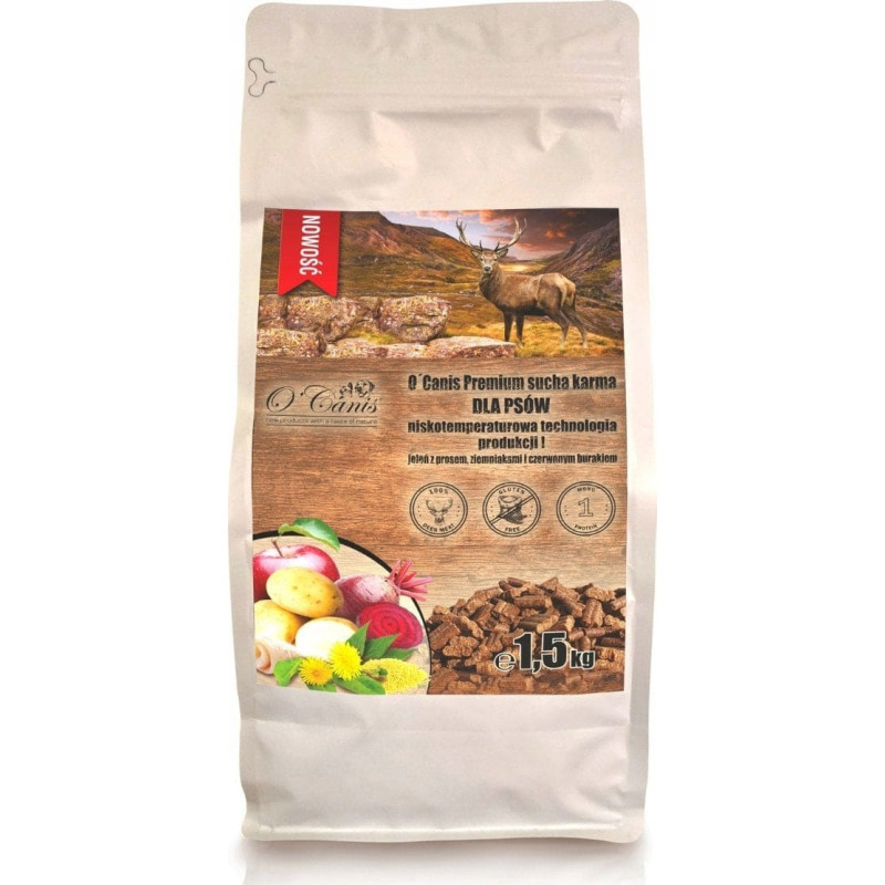 O’canis O´Canis Premium jeleń,ziemniak,burak dla psa 1,5kg