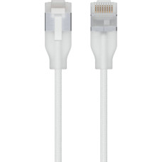 Ubiquiti UACC-Cable-Patch-EL-C6A-0.3M-W kabel sieciowy Półprzezroczysty, Biały 0,3 m Cat6a