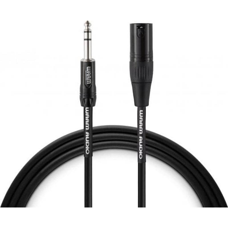 Warm Audio PRO-XLRM-TRSM-6 audio cable 1.8 m XLR 6.35mm TRS Black