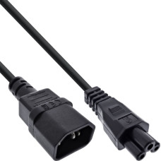Vision InLine® Netzkabel, C14 Kupplung auf C5 Stecker, schwarz, 3m