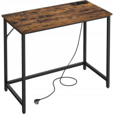 Vasagle Biurko do gier z oświetleniem LED, listwą zasilającą,