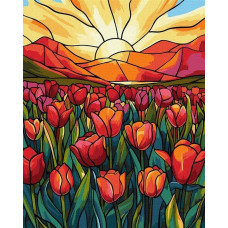 Ideyka Malowanie po numerach - Pole tulipanów 40x50cm