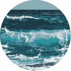Twoje Hobby Malowanie po numerach okrągłe - Fale oceanu 40cm