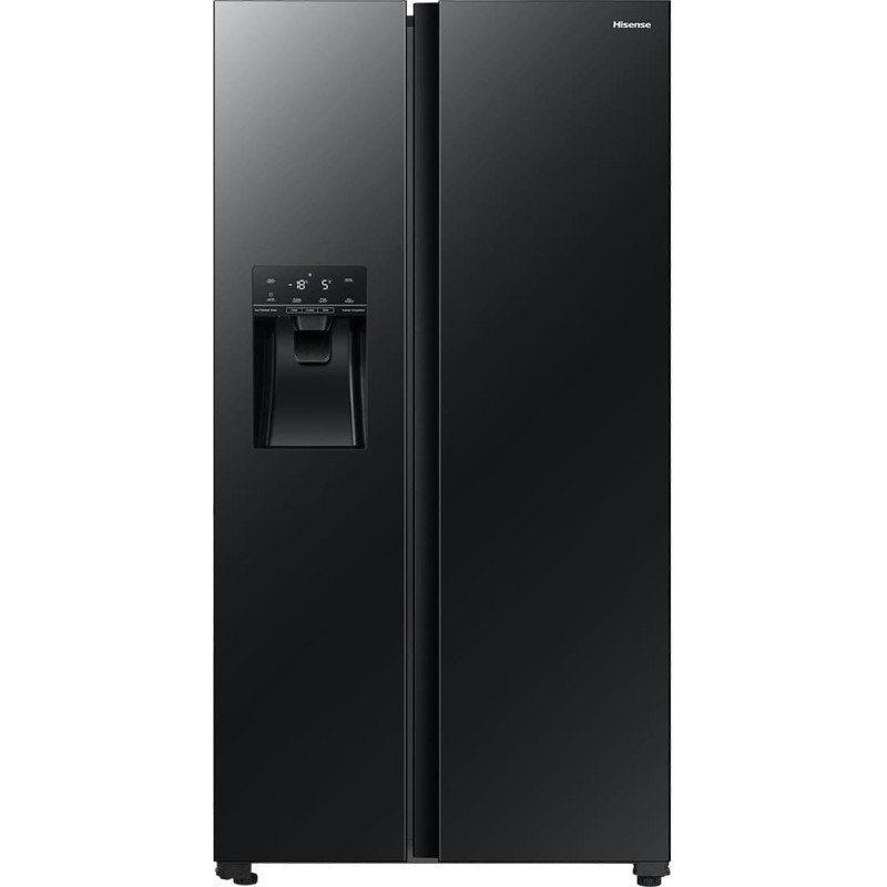 Hisense RS694N4GBE chłodziarko-zamrażarka otwierana obustronnie Wolnostojący 562 l E Czarny