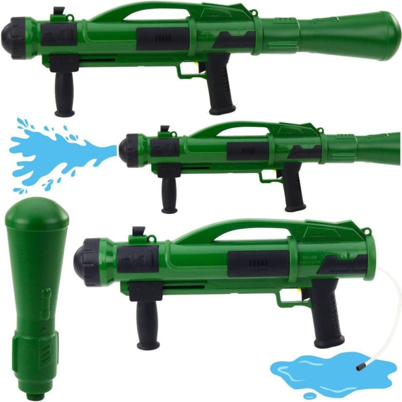Leantoys Pistolet Broń Na Wodę Bazooka Z Pompą 73 cm Zielona 1100ml LEAN Toys