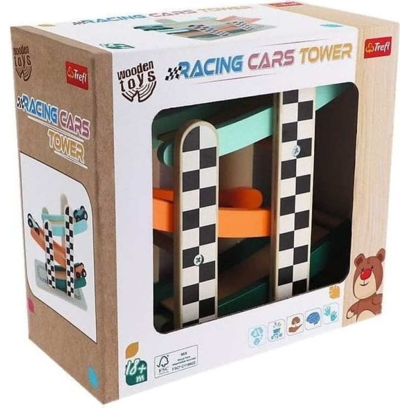 Trefl Zabawka drewniana - Racing cars tower TREFL EDUKAMP