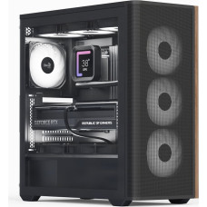Aerocool Geh Midi D501A-G-BK-V2 (B/Wood/ATX)