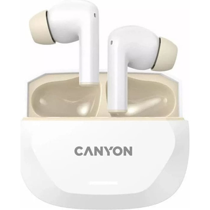 Canyon headset HEXAGON 7 TWS ANC+ENC Wireless Charge White Beige
