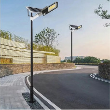 Extralink | Latarnia ogrodowa | lampa solarna na słup mocna 100W panel uliczna 129LED