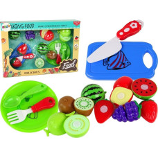 Leantoys Zestaw Owoców Do Krojenia Deska Talerzyk Sztućce LEAN Toys