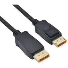 Roline Kabel DisplayPort, v2.1, 16K@60Hz, DP-DP, M/M, 80Gbit/s, UHBR20, DP-DP, M/M, czarny, 2 m