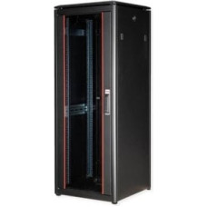 Roline 19-calowa szafa sieciowa Pro 32 U, 600x600 WxD, szklane drzwi, czarna