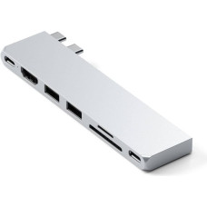 Woodcessories Satechi ST-HUCPHSS Notebook-Dockingstation & Portreplikator Andocken USB 3.2 Gen 2 (3.1 Gen 2) Type-C Silber (ST-HUCPHSS) 0810086360635