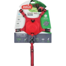 Zolux Szelki dla psa ze smyczą automatyczną Easyride XS czerwone