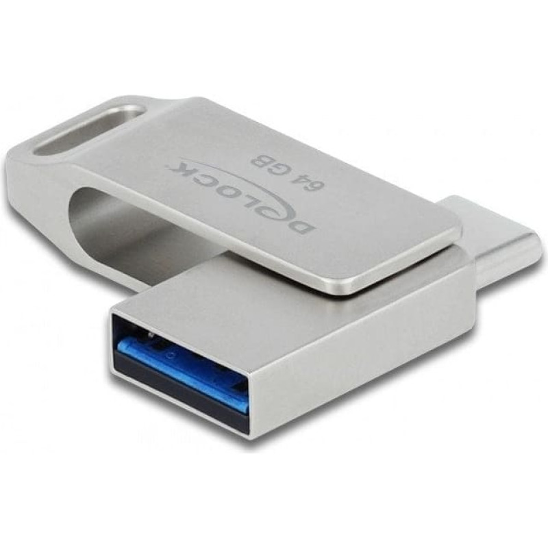 Delock Pendrive Delock PENDRIVE DELOCK 64GB USB-C+USB-A 3.1 GEN 2 METALOWA OBUDOWA