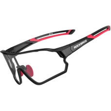 Rockbros Okulary rowerowe fotochromowe z ramką i filtrami UV 400 UVA i UVB czarno-czerwone ROCKBROS