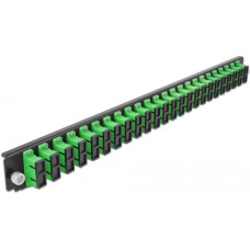 Delock 48,26cm 19Zoll Spleissbox Frontblende 24 Port SC Duplex gr�n