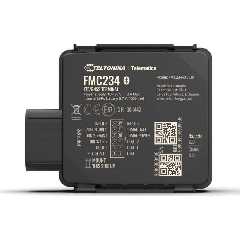 Teltonika TELEMATICS FMC234 Water-resistant 4G LTE Cat 1 tracker with high-capacity battery EMEA