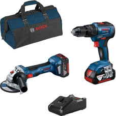 Bosch ZESTAW BOSCH 18V GWS18V-10 + GSB18V-50 + 1x2.0Ah + 1x5,0Ah + GAL18V-40 + XL-BOXX