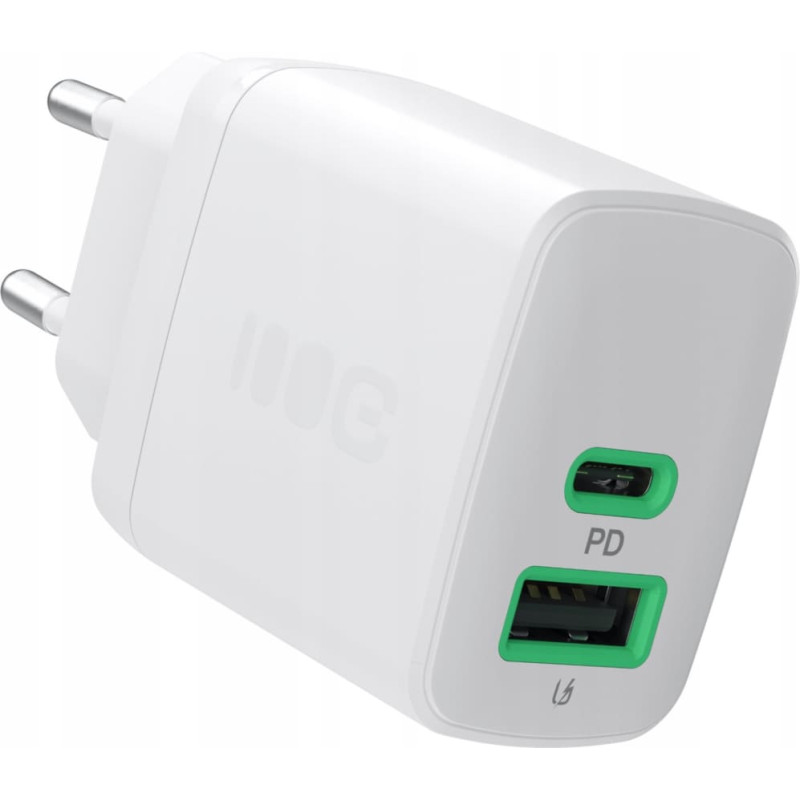 Green Cell Greencell PowerSource Duo30 Biała Ładowarka sieciowa 30W USB-C USB-A Power Delivery QC3.0- 1x USB-C, 1x USB-A