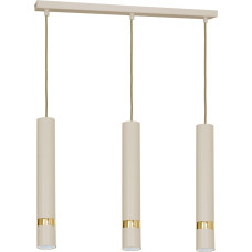 Luminex Reno 9516 lampa wisząca zwis 3x8W GU10 beżowa/złota