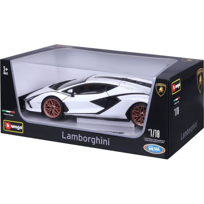 Bburago BBU 1:18 Plus Lamborghini Sian whi/blac 11046BK