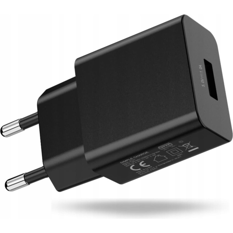 Akyga Ład sieć myPhone Simple Charge 1A BLACK / CZARNY