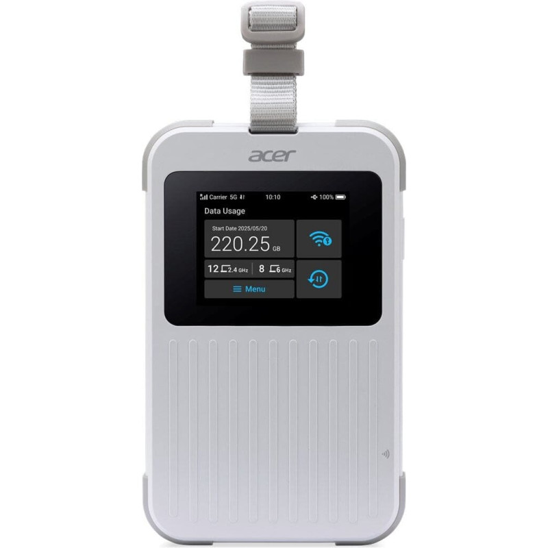 Acer Connect M6E with 1GB, Wi-Fi 6E (802.11ax), Dual-band (2.4GHz + 5GHz or 2.4GHz + 6GHz), 5G, Portable router